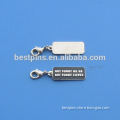 silver tone metal zipper puller